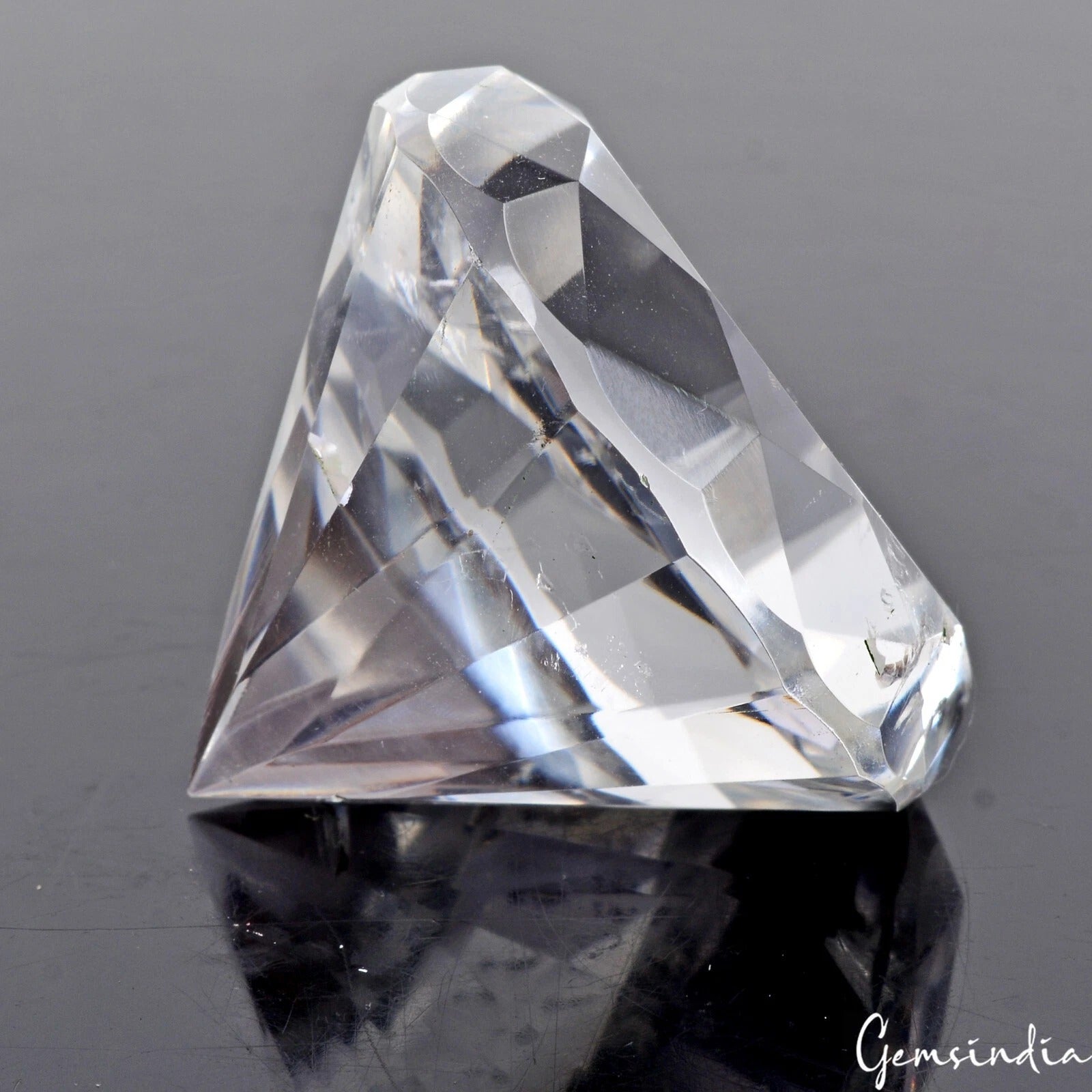 350 Cts Natural Untreated White Quartz Crystal Diamond Cut Loose Huge Rare Gem