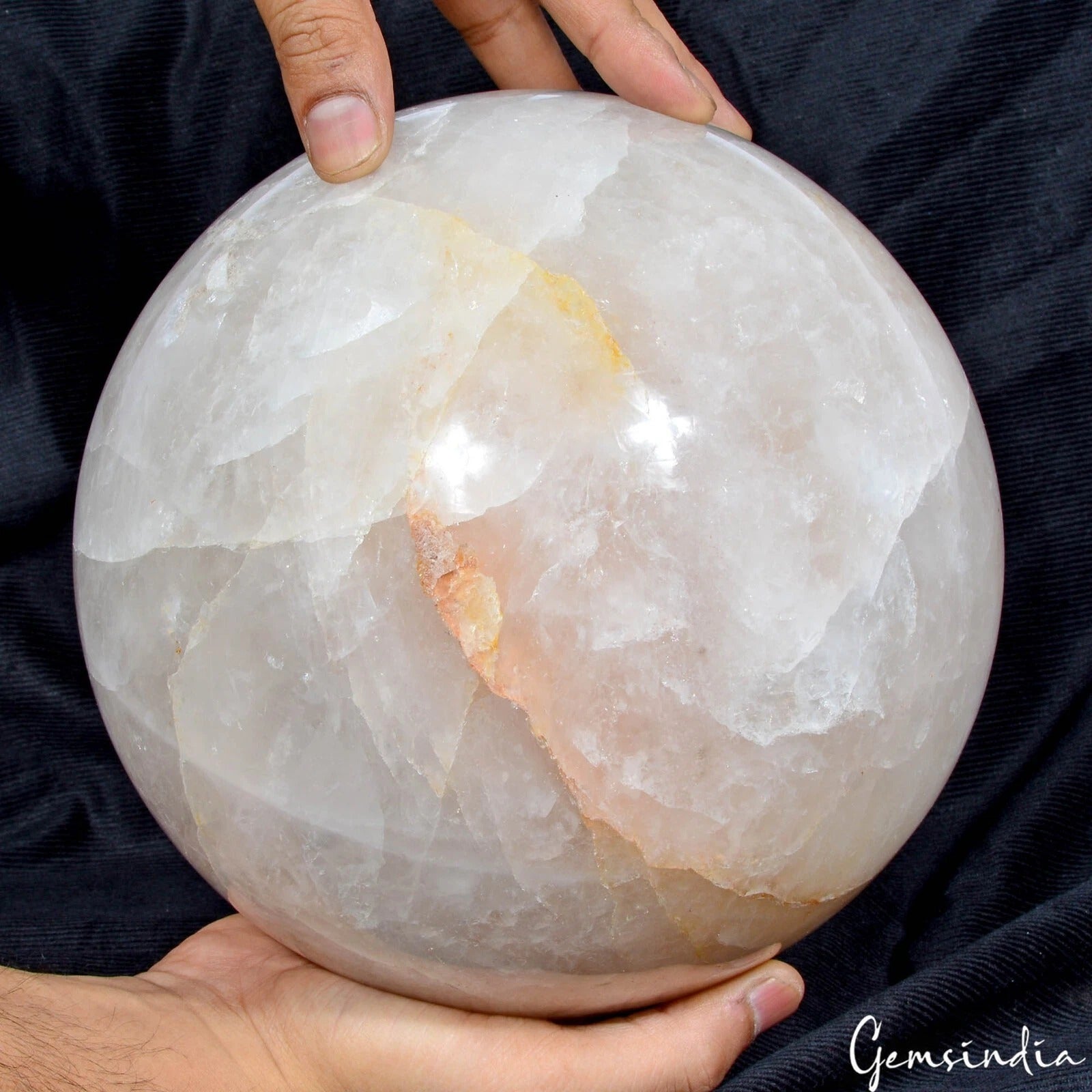 12Kilo Natural Gemstone Healing Enhance Fire Quartz Sphere Meditation Home Decor