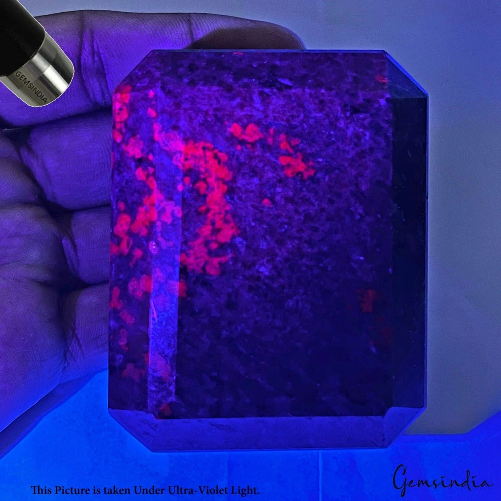 2340 Ct Natural Untreated Red Blue Ruby Kyanite Octagon Cut Earth Mined Huge Gem