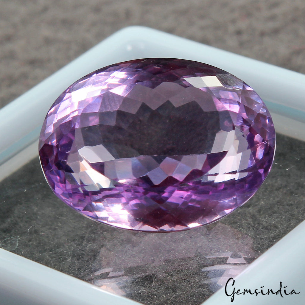VVS 28.50Ct Natural Amethyst Certified Huge Pendant Size Oval Untreated Gemstone
