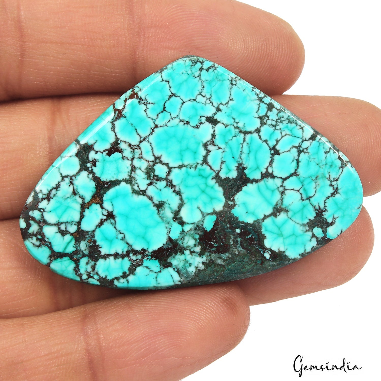 90.20 Ct Natural Arizona Blue Turquoise Pear Cab Loose Gems From United State