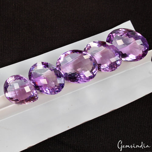 Amethyst Loose Gemstone, Untreated — 17mm to 21mm, 94 Ct