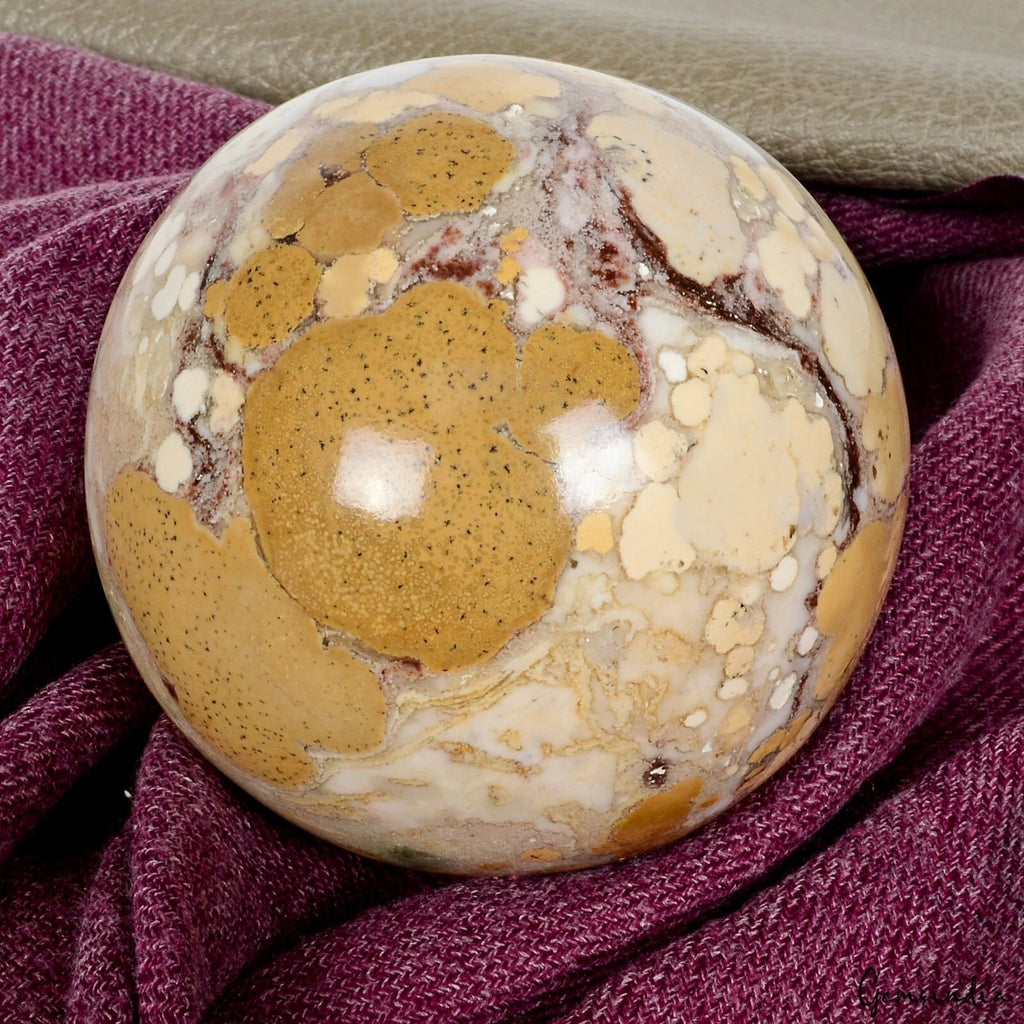 Ocean Jasper Sphere — 78mm, 3650 Ct, Madagascar