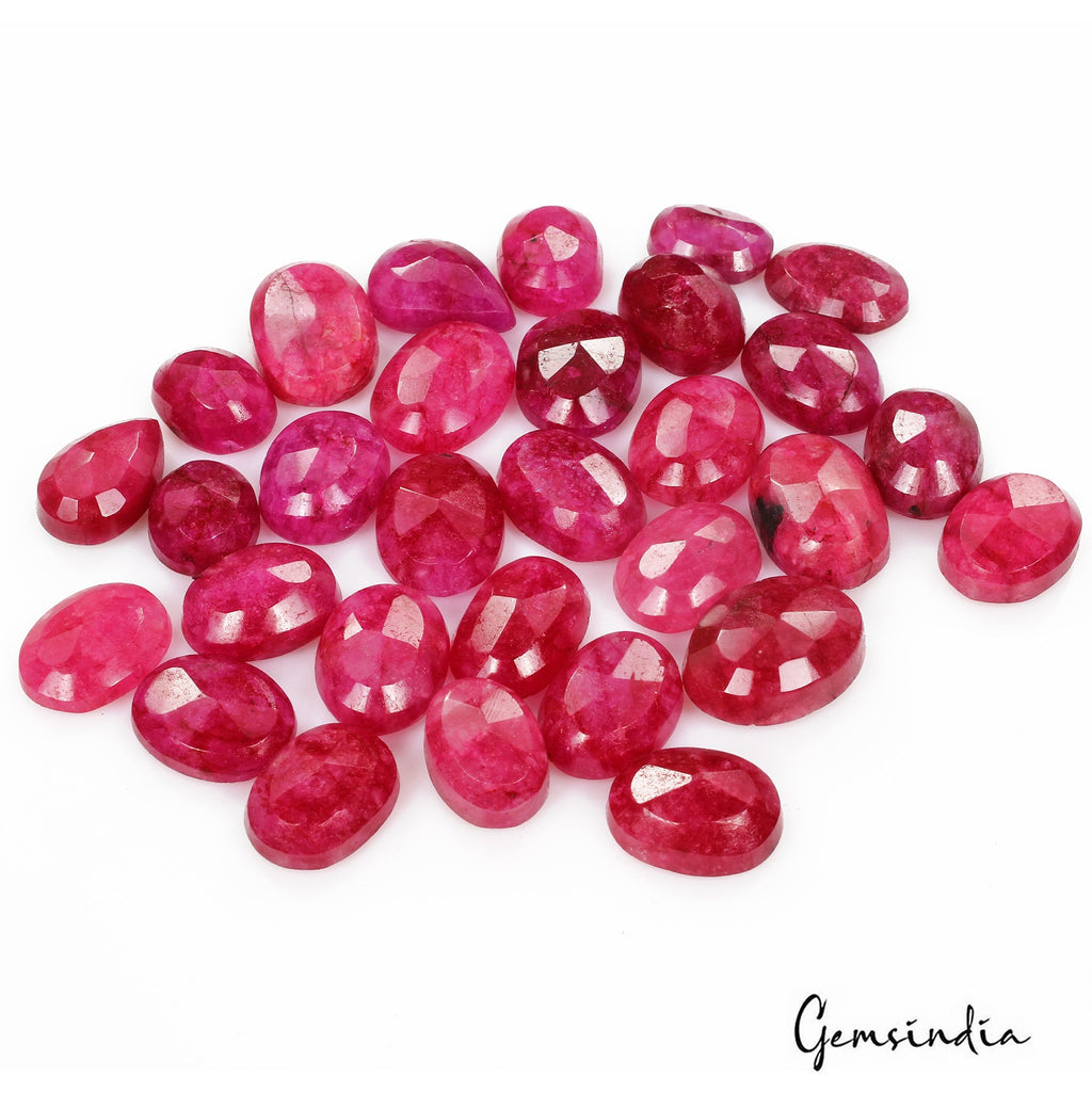 370 Ct/30 Natural Red Pink USA Beryl Bixbite Oval Pear Cut Loose Gem For Jewelry
