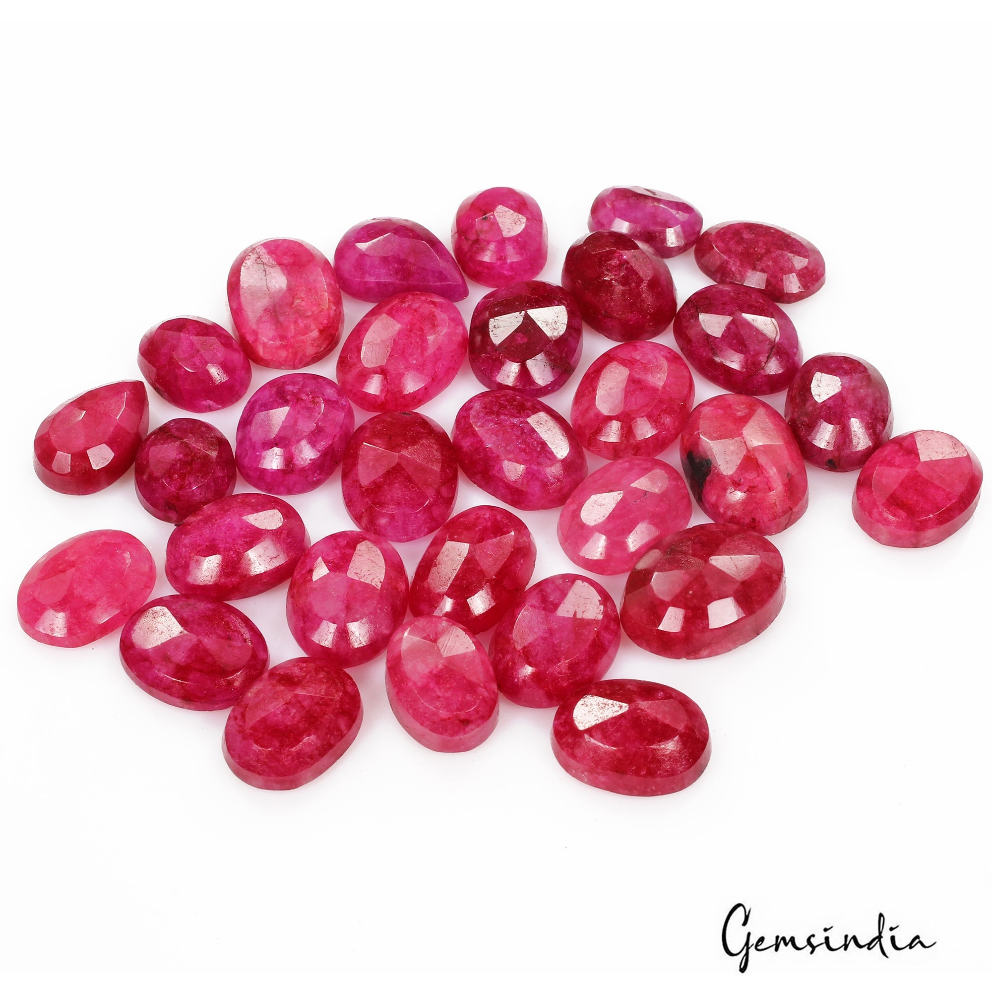 370 Ct/30 Natural Red Pink USA Beryl Bixbite Oval Pear Cut Loose Gem For Jewelry