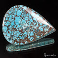 360 Ct Natural Blue Spiderweb USA Arizona Turquoise Pear Cab Loose Huge Gemstone