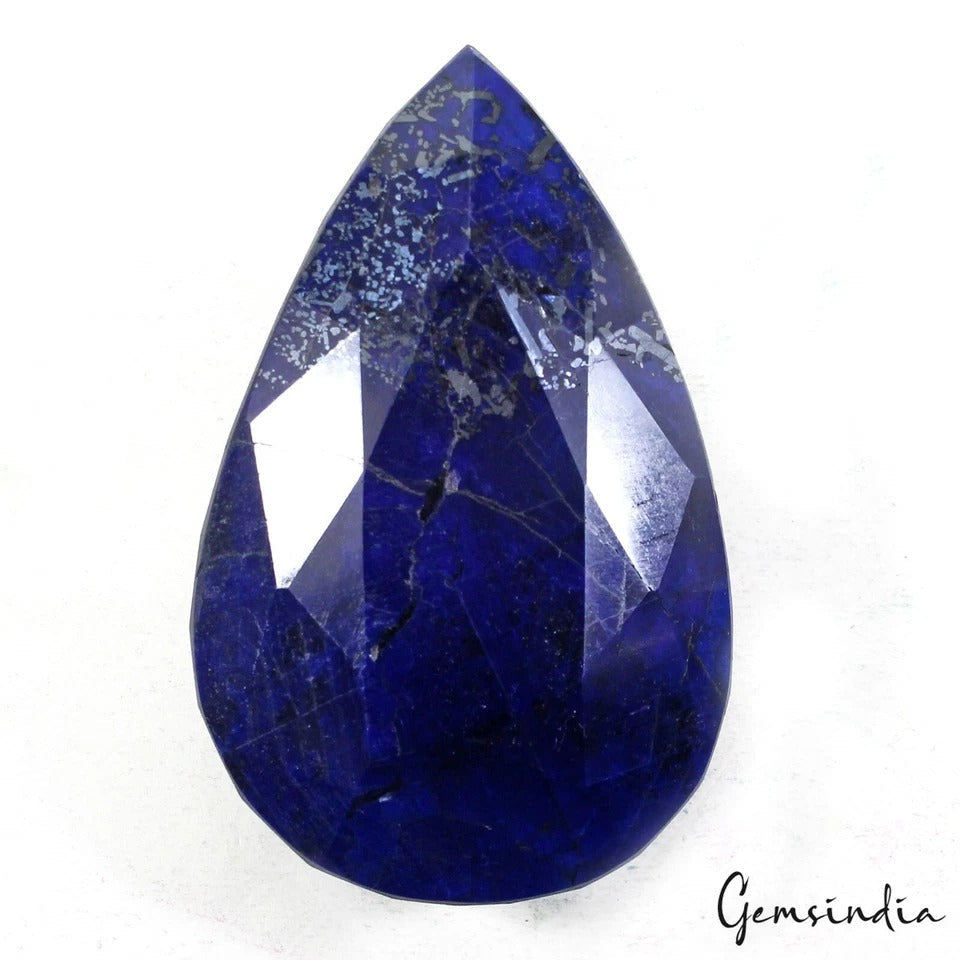 Certified 3060 Cts Natural Blue Sapphire Pear Faceted Cut Loose Gem~107x67x38mm