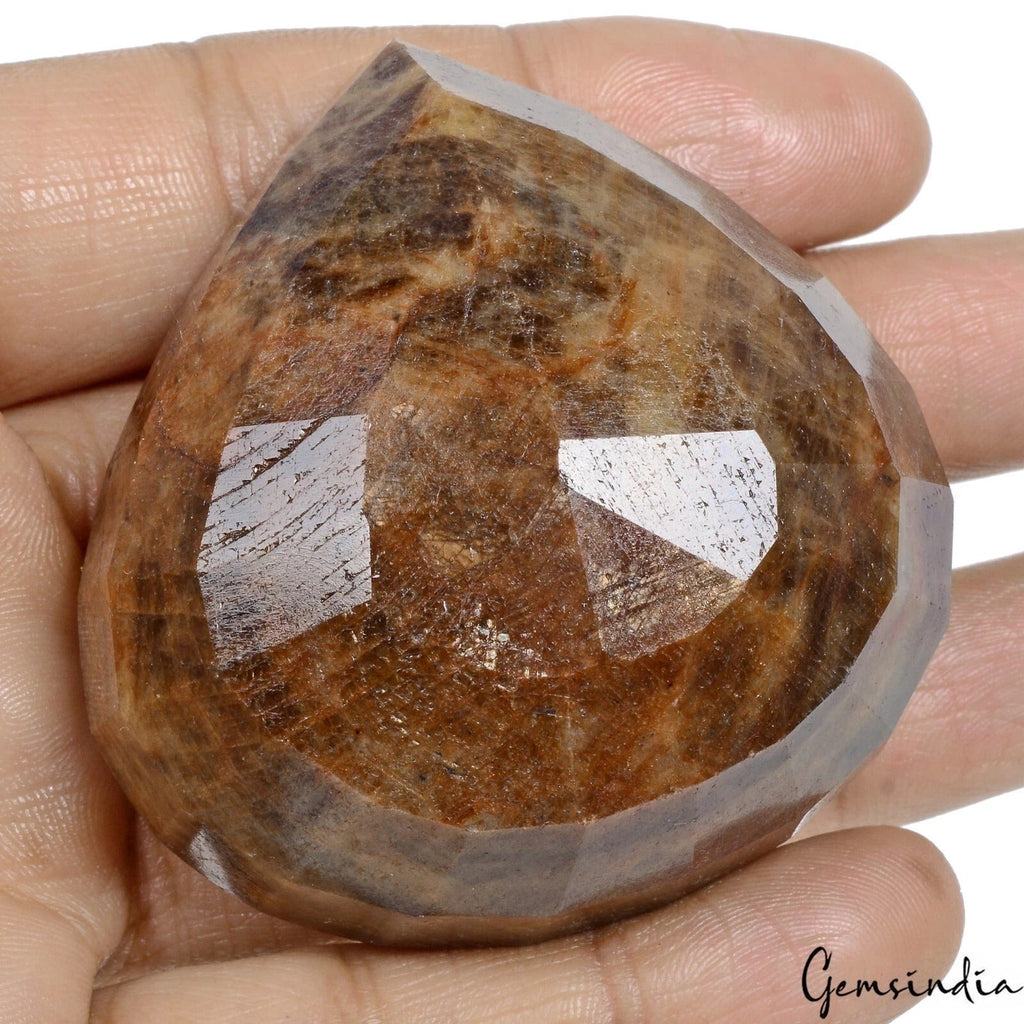 Certified 900 Ct Natural Untreated Golden Brown Sapphire Pear Cut Huge Loose Gem