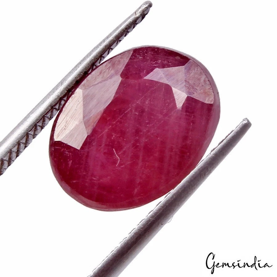 Certified 8.70 Cts Natural Mozambique Heated Red Ruby Oval Cut Precious Rare Gem