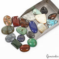Onyx Lot, Cabochon, Untreated, Multi Color — 14 Pieces, 30mm to 48mm, 960 Ct