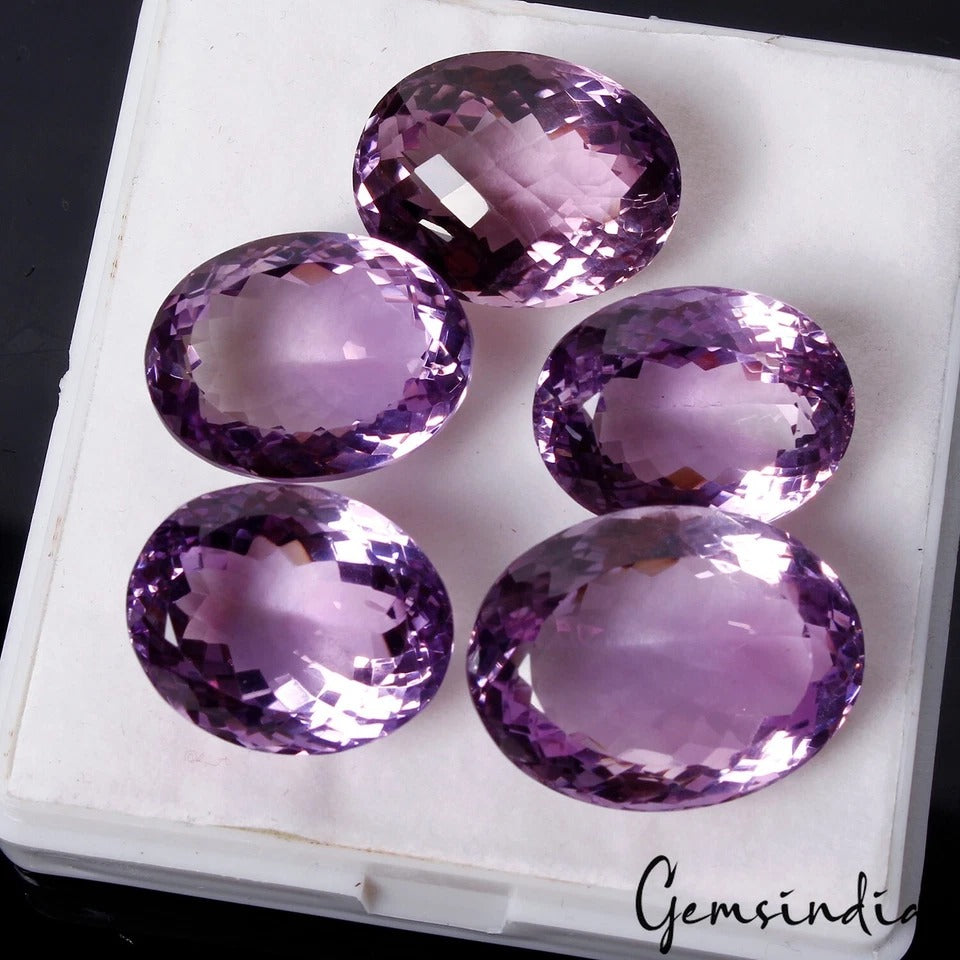 138.60 Cts Natural Untreated Brazilian Purple Amethyst Oval Cut Loose AAA Gems