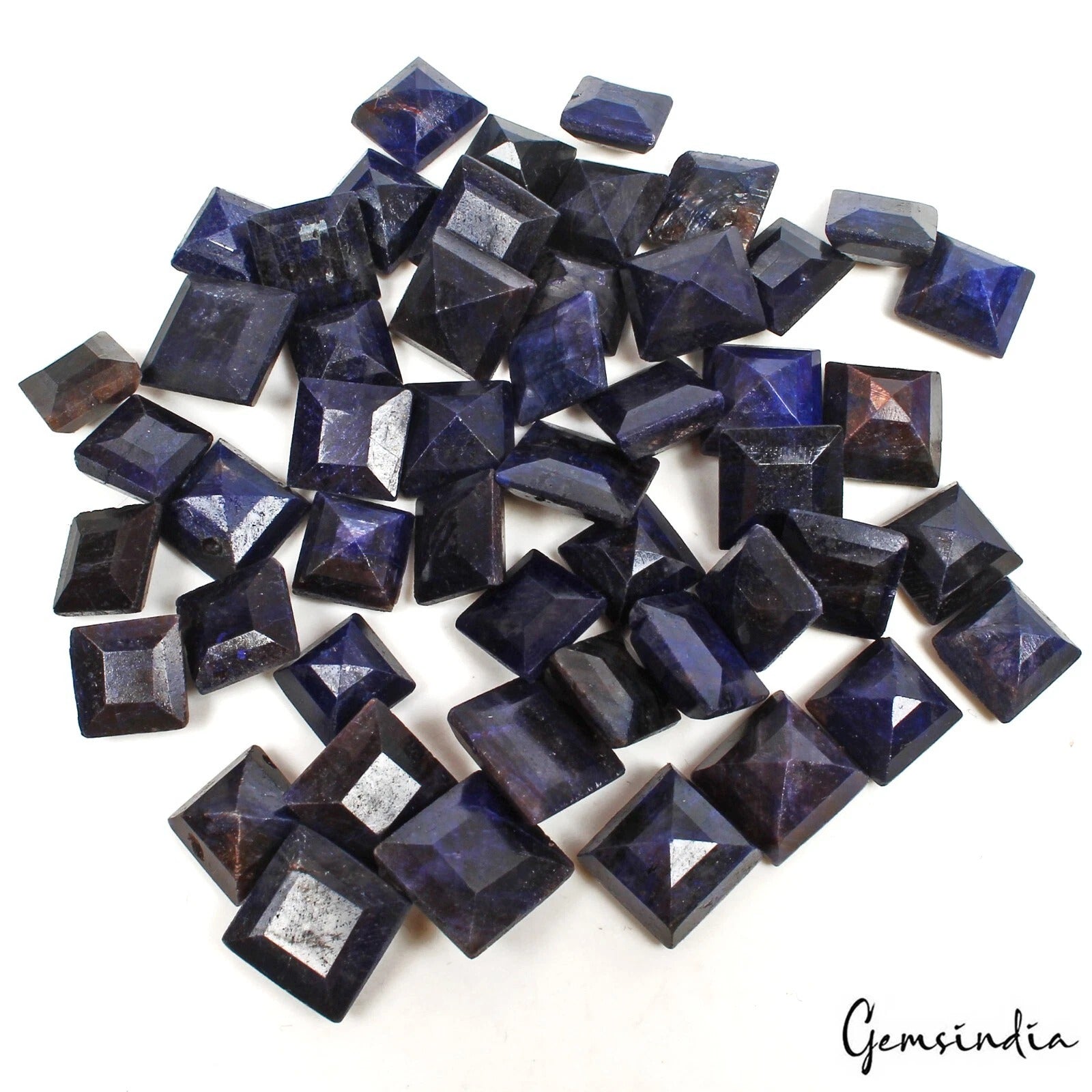 50 Pcs Natural Madagascar Blue Sapphire Mix Cut 10-13mm Loose Gemstone Lot 500Ct
