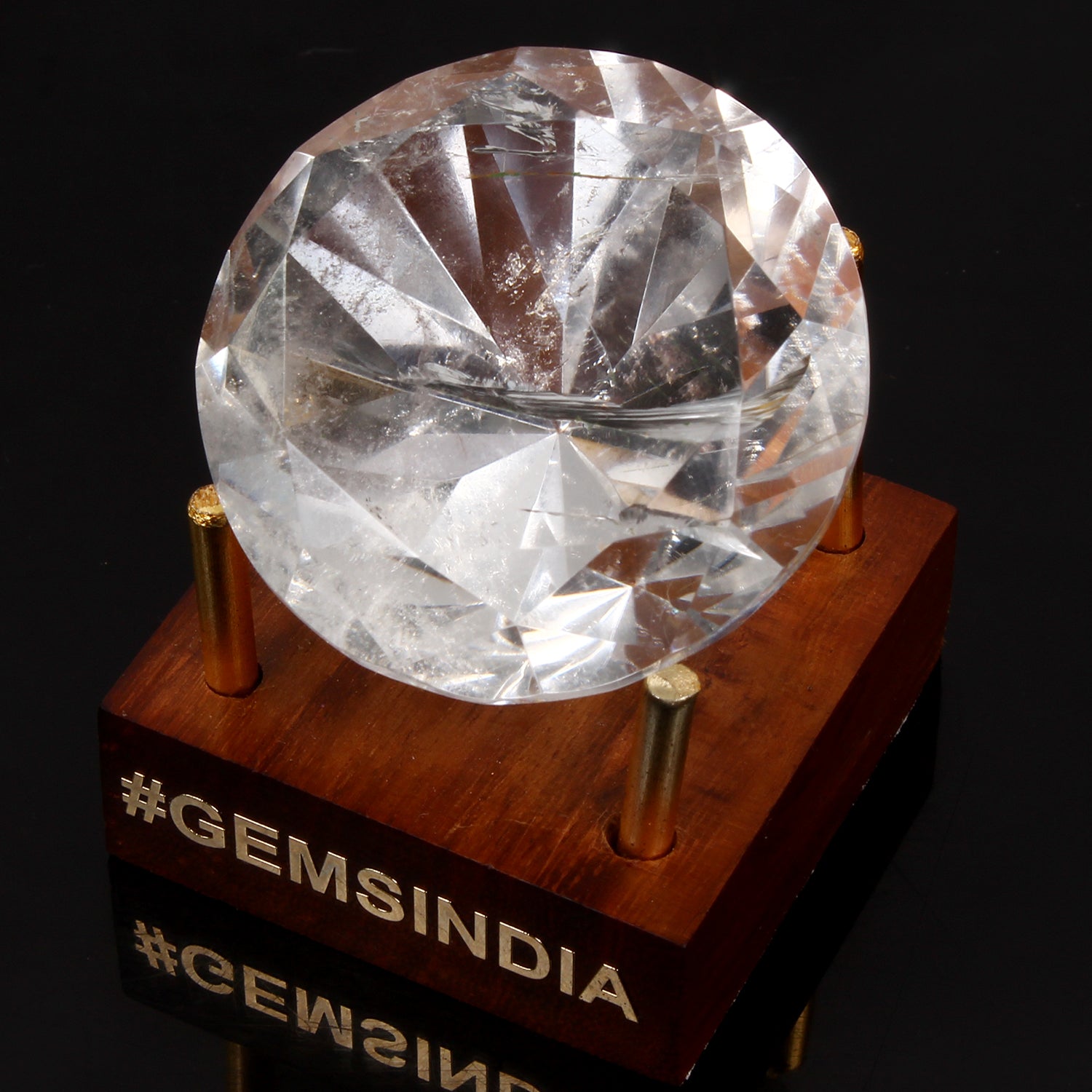 233.80 Cts Natural Untreated White Crystal Quartz Diamond Cut Huge Rare Gemstone