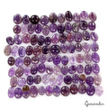 Amethyst Lot, Cabochon, Untreated, Purple — 93 Pieces, 10mm to 14mm, 420 Ct