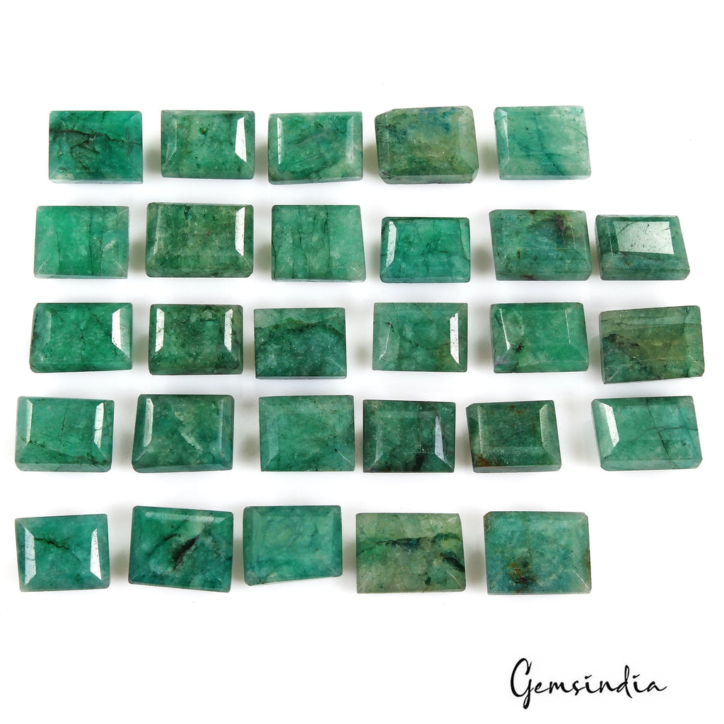 520 Cts Natural Finest Green Emerald Baguette Cut 15-19mm Loose Gemstones~ 28 Pc