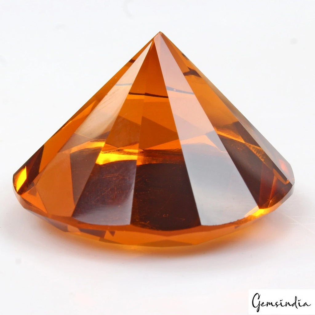 149.70 Cts Eye Catching Hydro Orange Tourmaline Round Faceted Cut Flawless Gem
