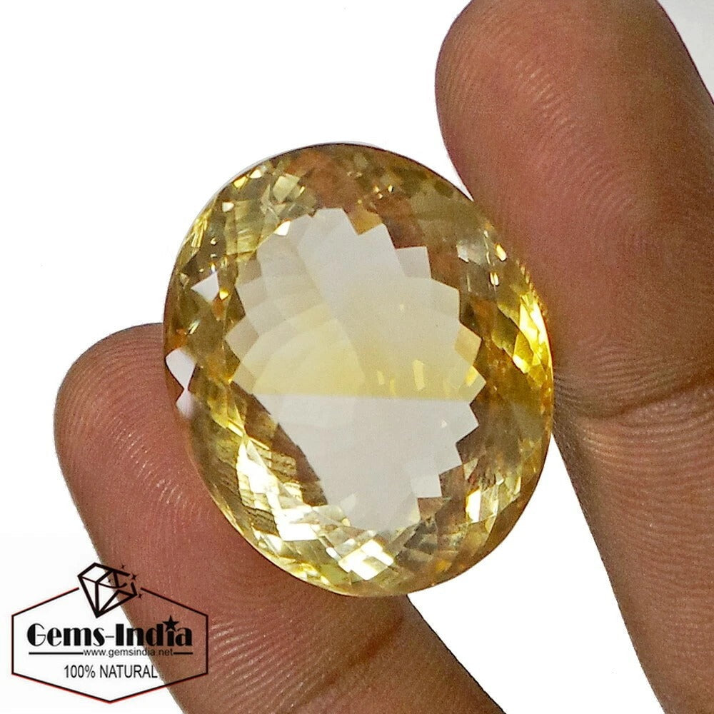 Large & Clean 69.00 Cts Natural Yellow Citrine Oval Cut Loose Unheated Gemstone