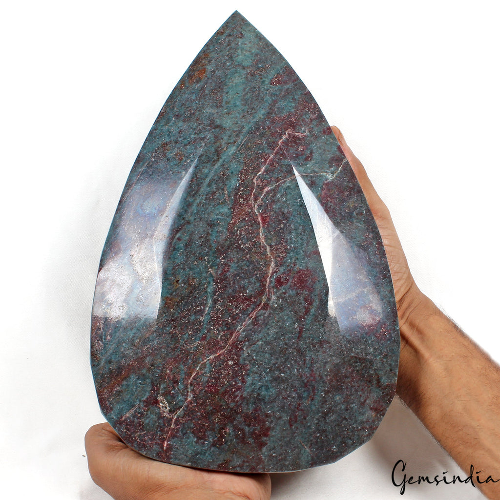 8.8 Kg Natural Ruby Kyanite Untreated Pear Cut Collector's Grade Gemstone ~11.5"