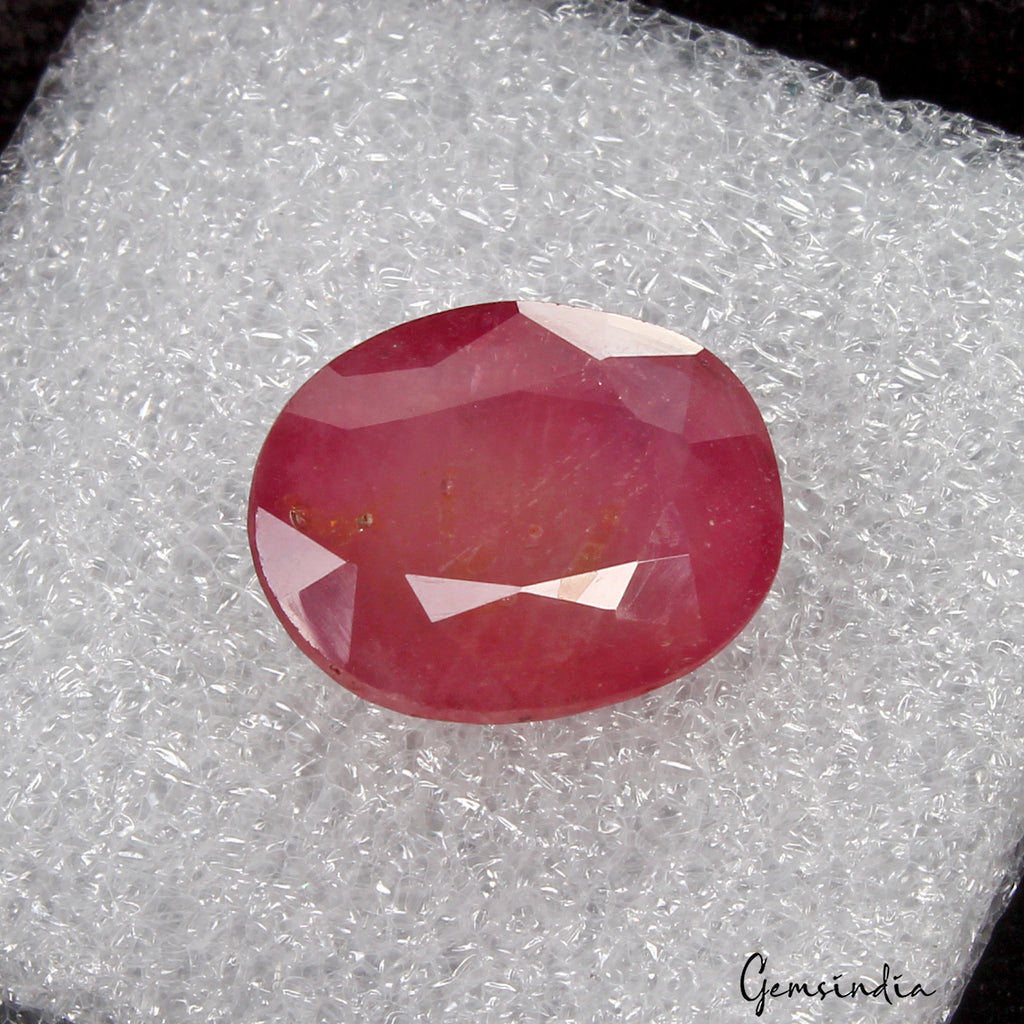 Ruby Loose Gemstone, Heated, Red — 14x12x5mm, 10.40 Ct, Mozambique