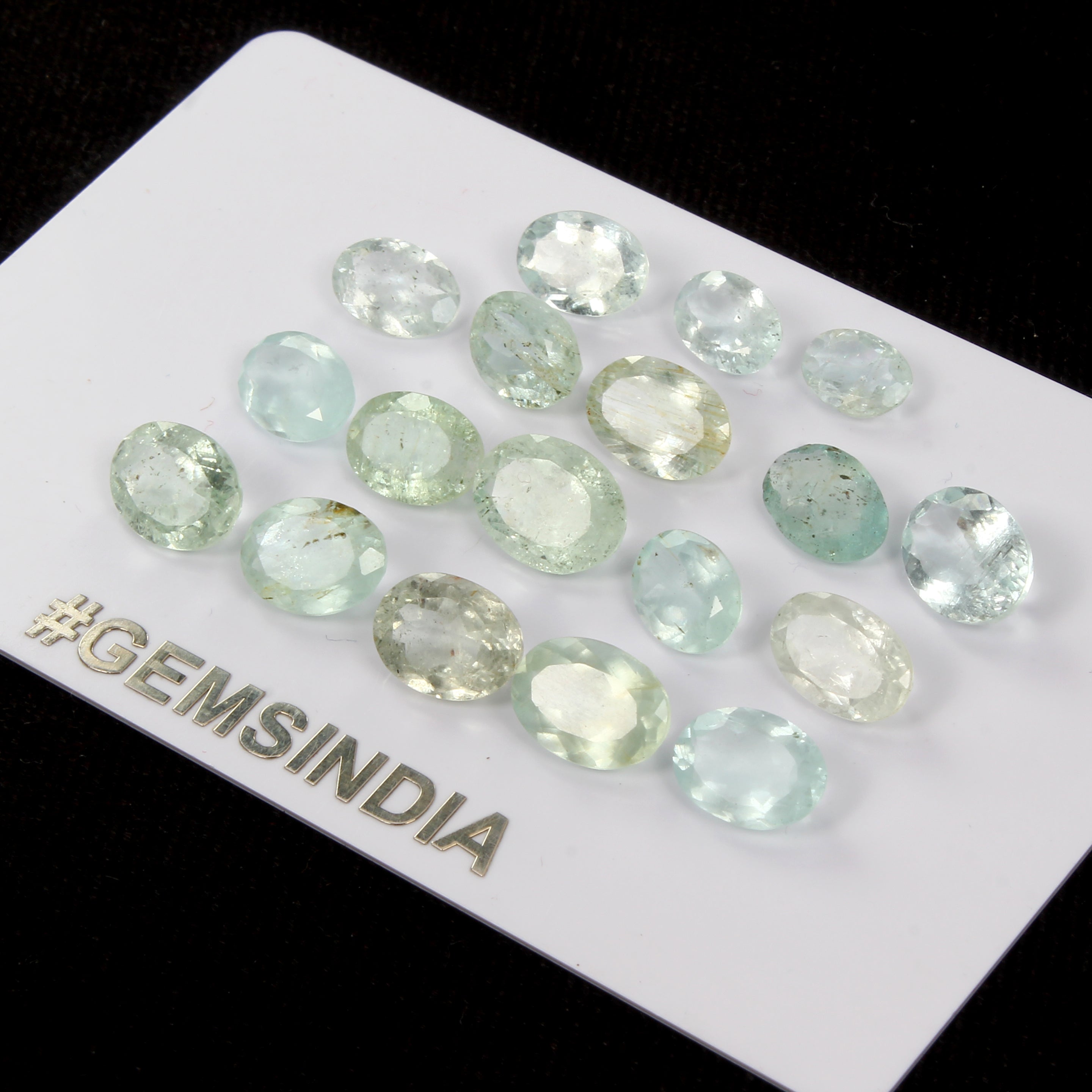 18 Pcs Natural Aquamarine Blue Green Mix Cut Loose Untreated Gemstones ~29.30 Ct
