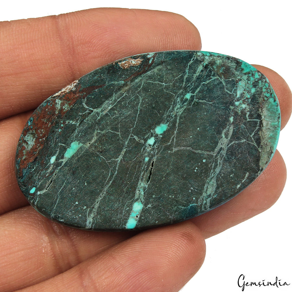 100.70 Ct Natural Arizona Blue Turquoise Oval Cab Loose Gems From United State