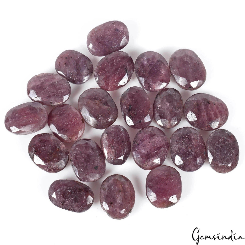 Certified 300 Ct/21 Pcs Natural Unheated Red Ruby Oval Cut Loose Gem For Jewelry