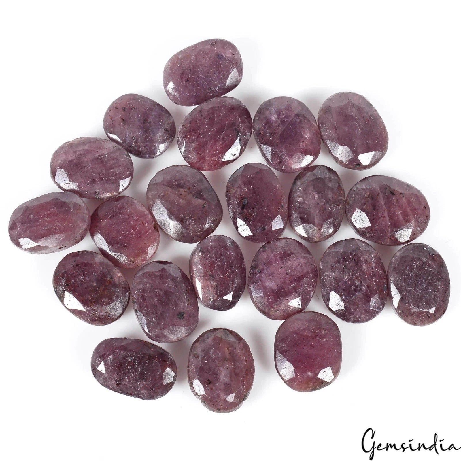 Certified 300 Ct/21 Pcs Natural Unheated Red Ruby Oval Cut Loose Gem For Jewelry