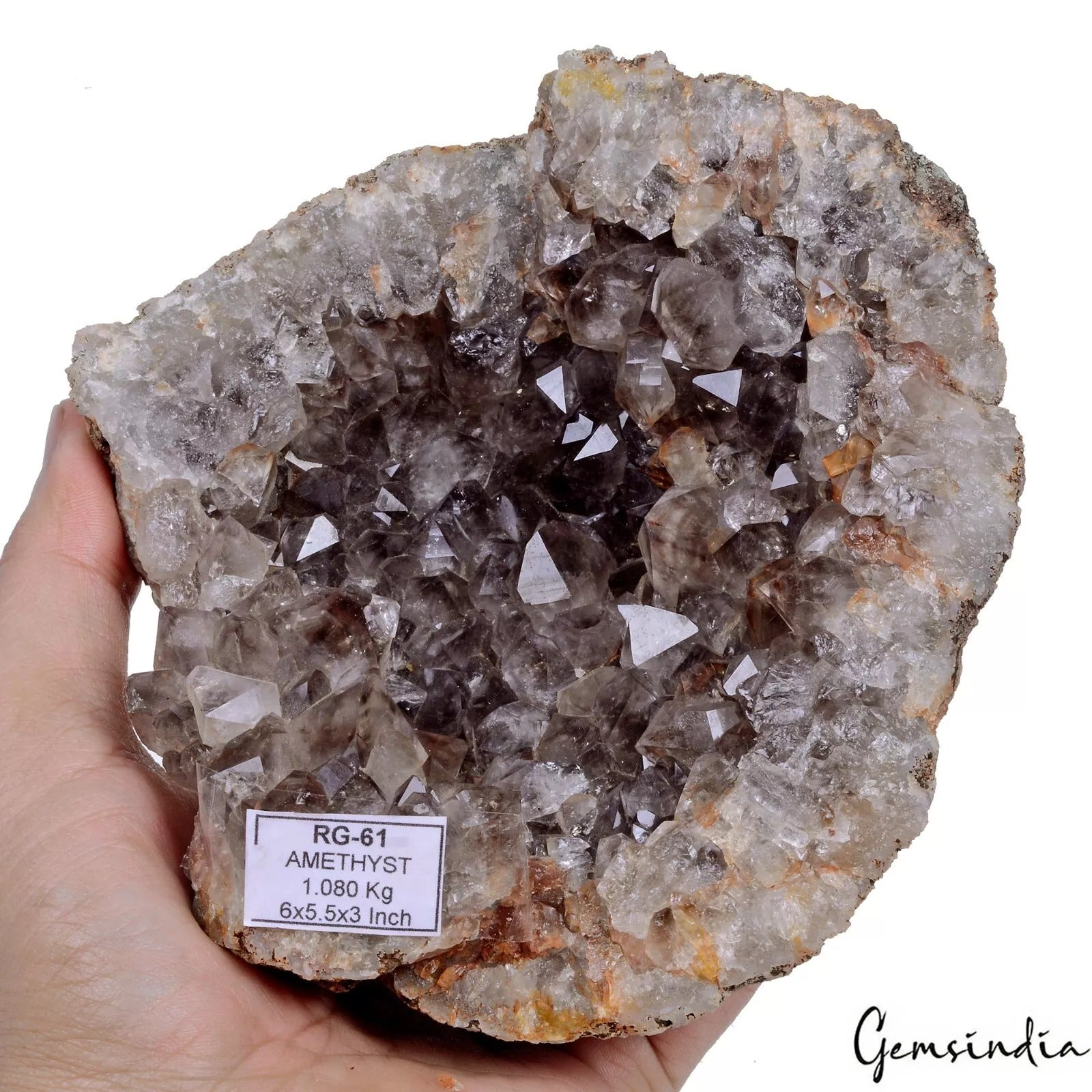 1.08 Kilo Natural Amethyst Crystal Cluster Cathedral Geode Rough Rare Specimen