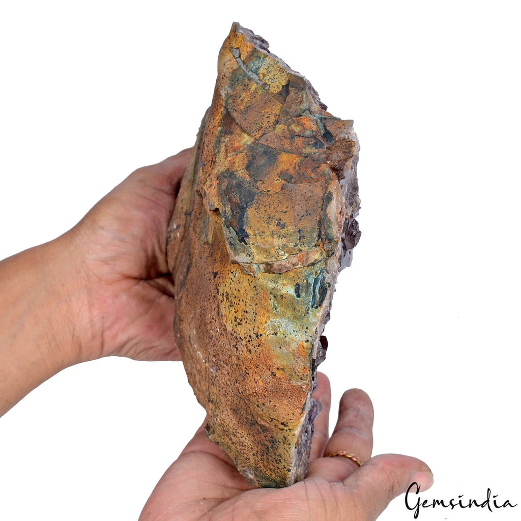 Uruguayan Amethyst Crystal Cluster, Untreated, Purple — 9x7.5x3 inch, 2.584 Kg (12920 Ct), Uruguay