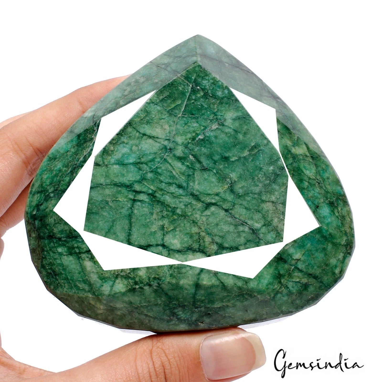 Emerald Loose Gemstone, Green — 83 x 89 x 46 mm, 2380 Ct, Brazil