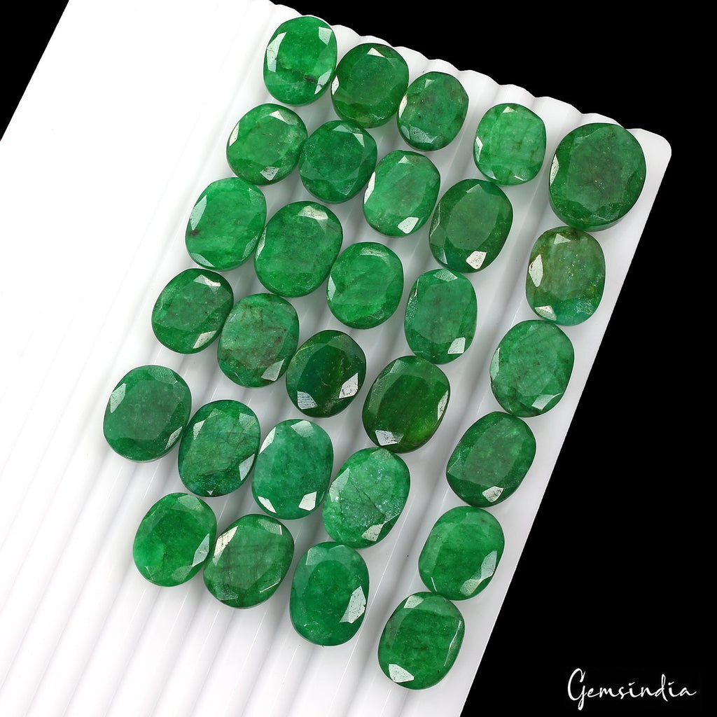 500 Ct Natural Green Brazilian Emerald Oval Cut Wholesale Gems Lot For Jewelry