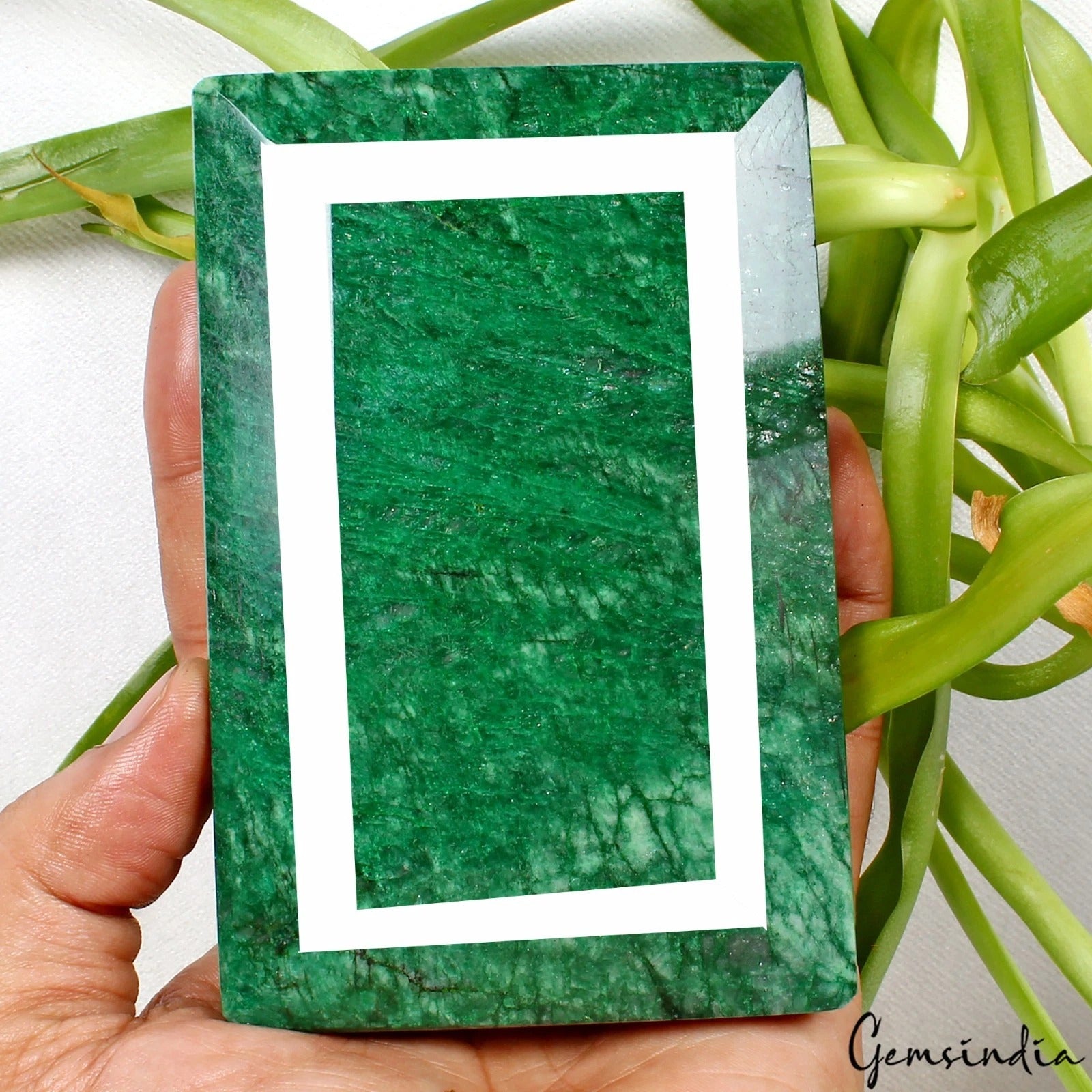 Emerald Loose Gemstone, Color Enhanced, Green — 121 x 79 x 33mm, 3630 Ct, Zambia