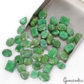 500 Ct/45Pcs Natural Brazilian Green Emerald Mix Cut Loose Gems Lot For Jewelry