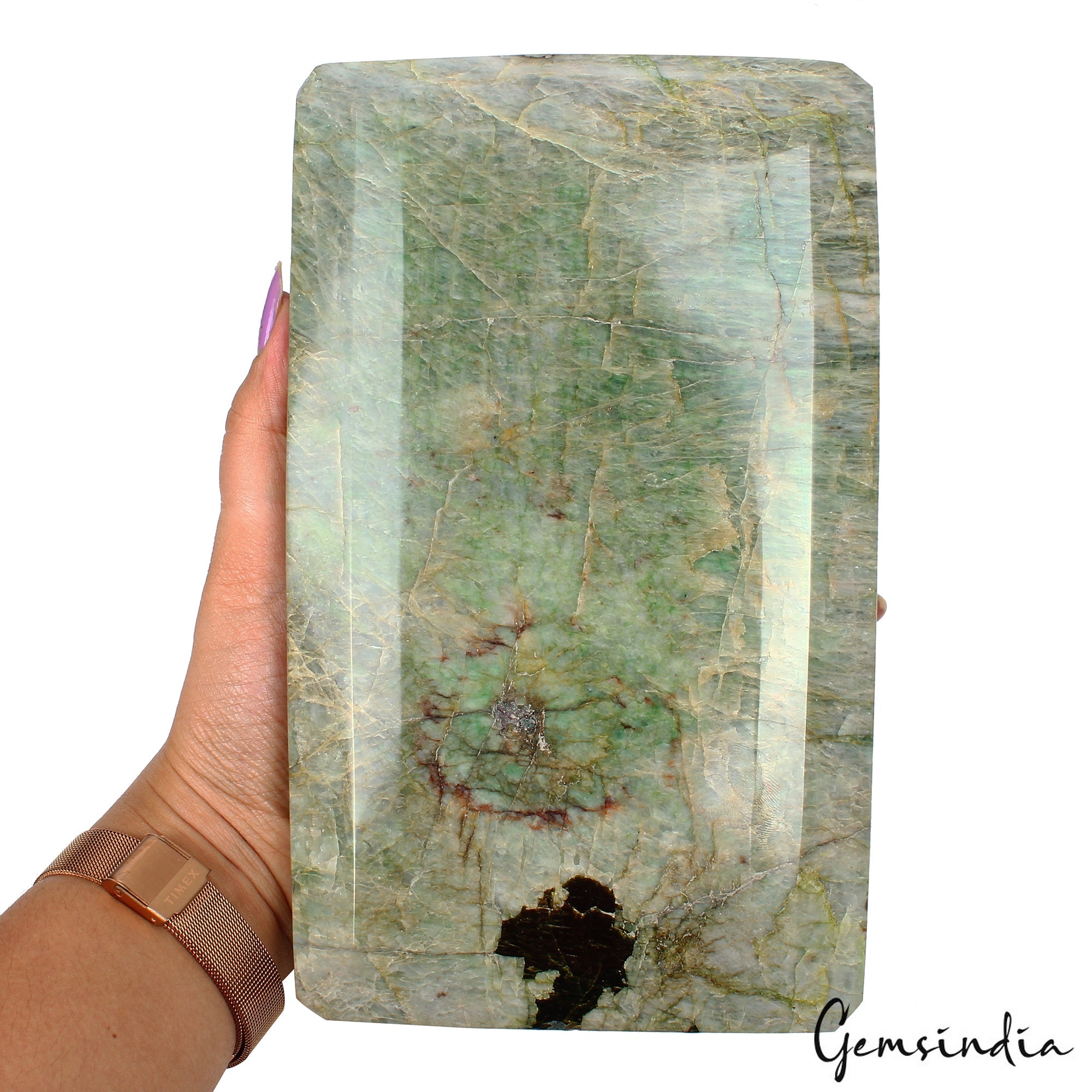 2.7 Kilo Huge Earth Mined Green Emerald Octagon Cut Museum Grade Gemstone