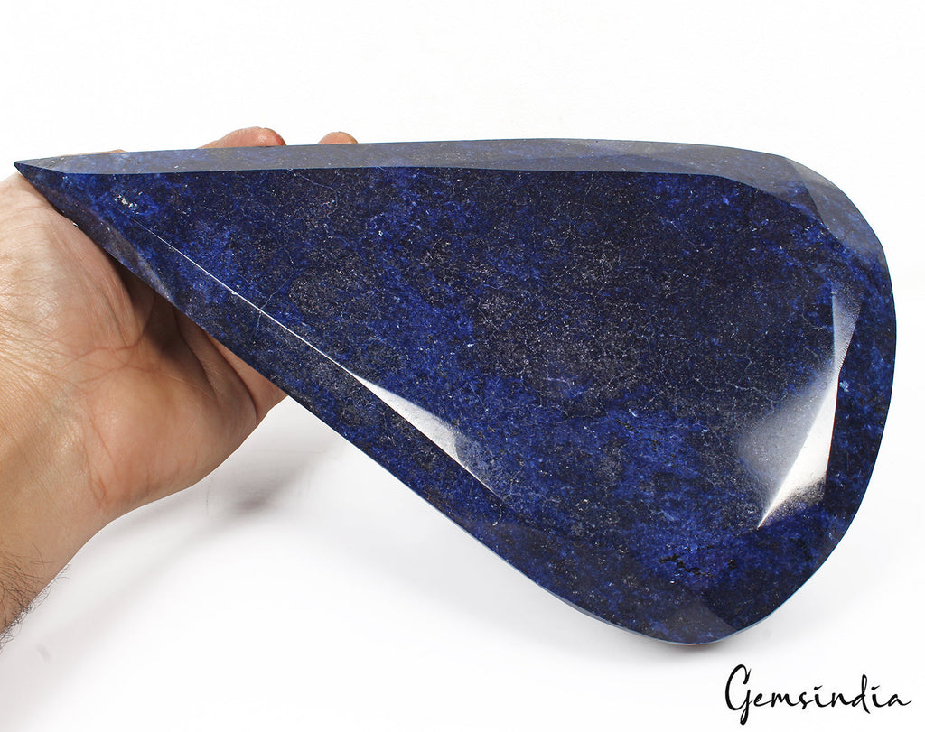 MUSEUM SIZE 3.7 Kg Natural Blue Sapphire Pear Cut Loose Earth Mined Gemstone