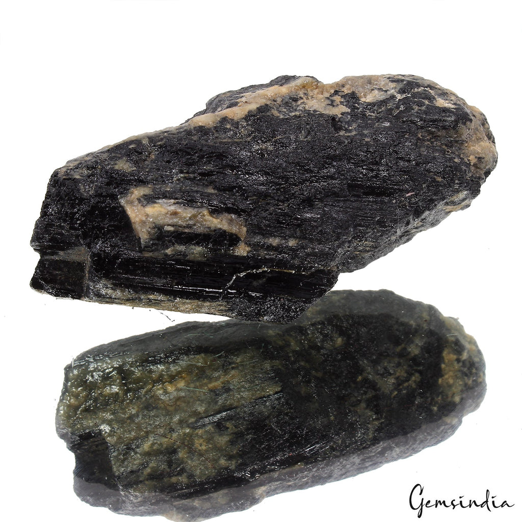 380 Cts Black Tourmaline w/ Feldspar Erongo Mountain Namibia Specimen Rough Gem
