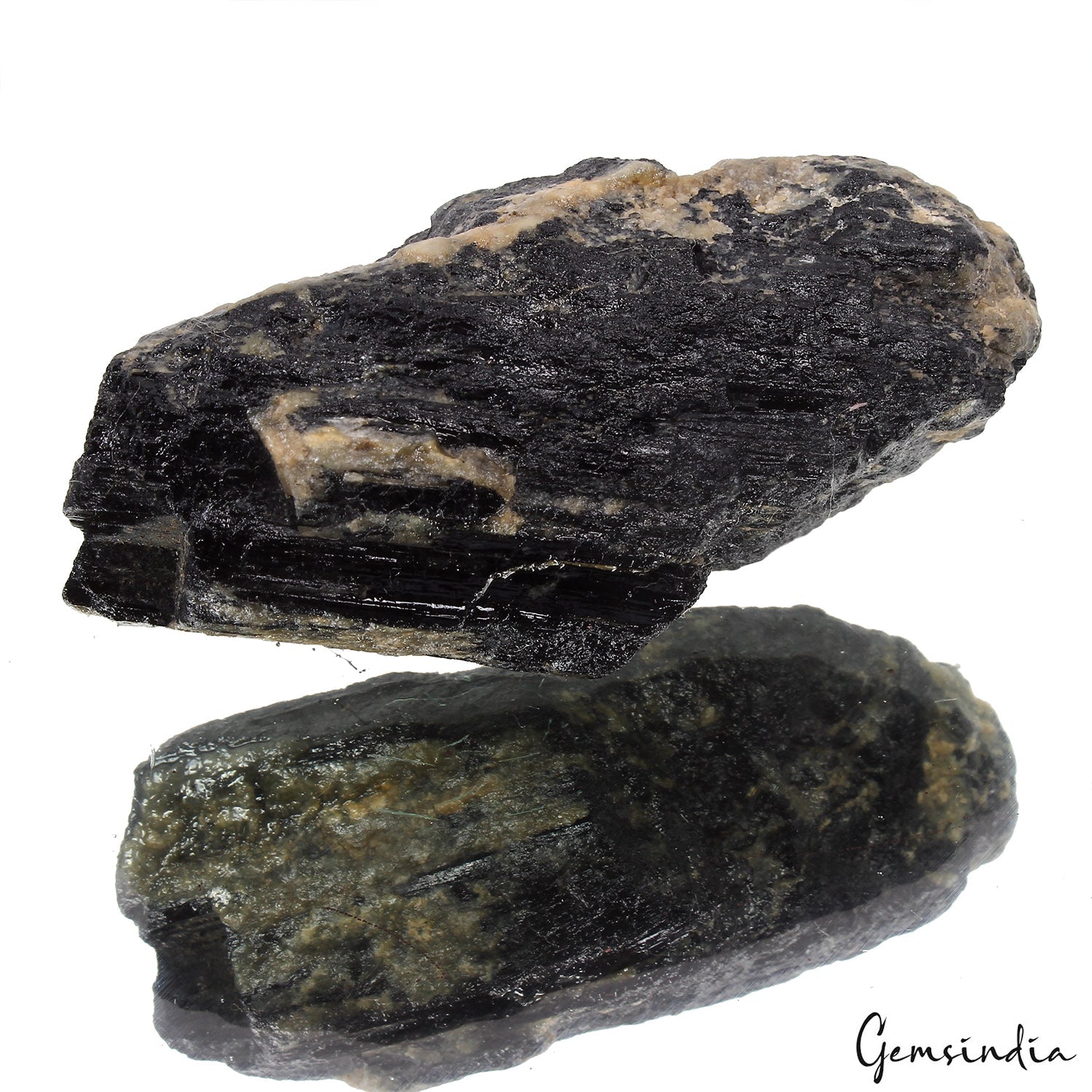 380 Cts Black Tourmaline w/ Feldspar Erongo Mountain Namibia Specimen Rough Gem