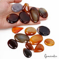 16 Pcs Natural Orange Brown Onyx Mix Cabochon Gemstones Lot For Jewelry~1000 Cts