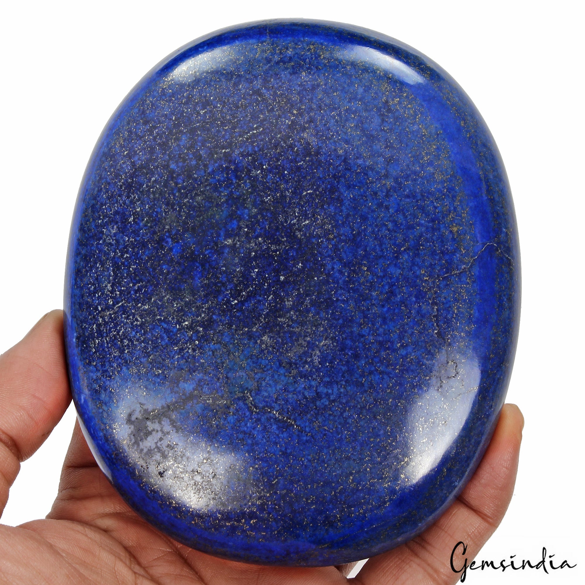 2275 Cts Natural Gold Pyrite Blue Lapis Lazuli Oval Cab Loose Certified Gemstone