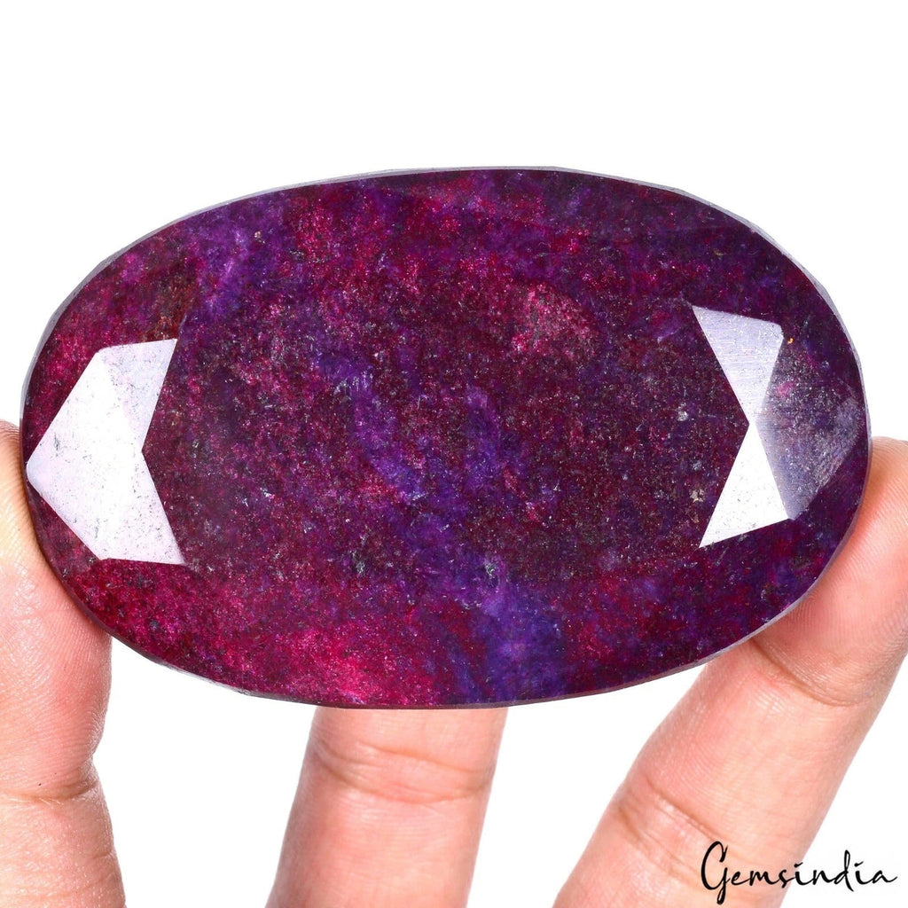 Large Natural Oval Cut Red Ruby 1470 Ct Faceted Huge Loose Treated Gemstone