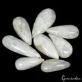 201.50 Cts Natural Moonstone 27-42mm Untreated Pear Cabochon Loose Gemstones