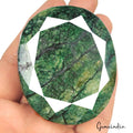 930 Ct Natural Dark Green Emerald Oval Faceted Earth Mined Loose Huge Gemstone