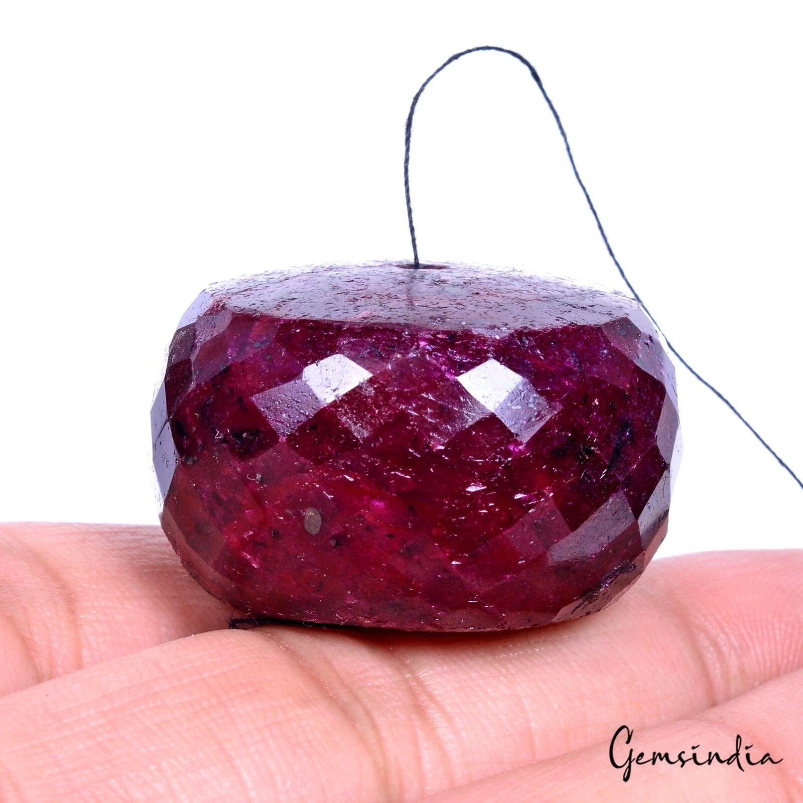 Ruby Beaded Strand, Red — 32 x 21mm, 285.00 Ct, Madagascar