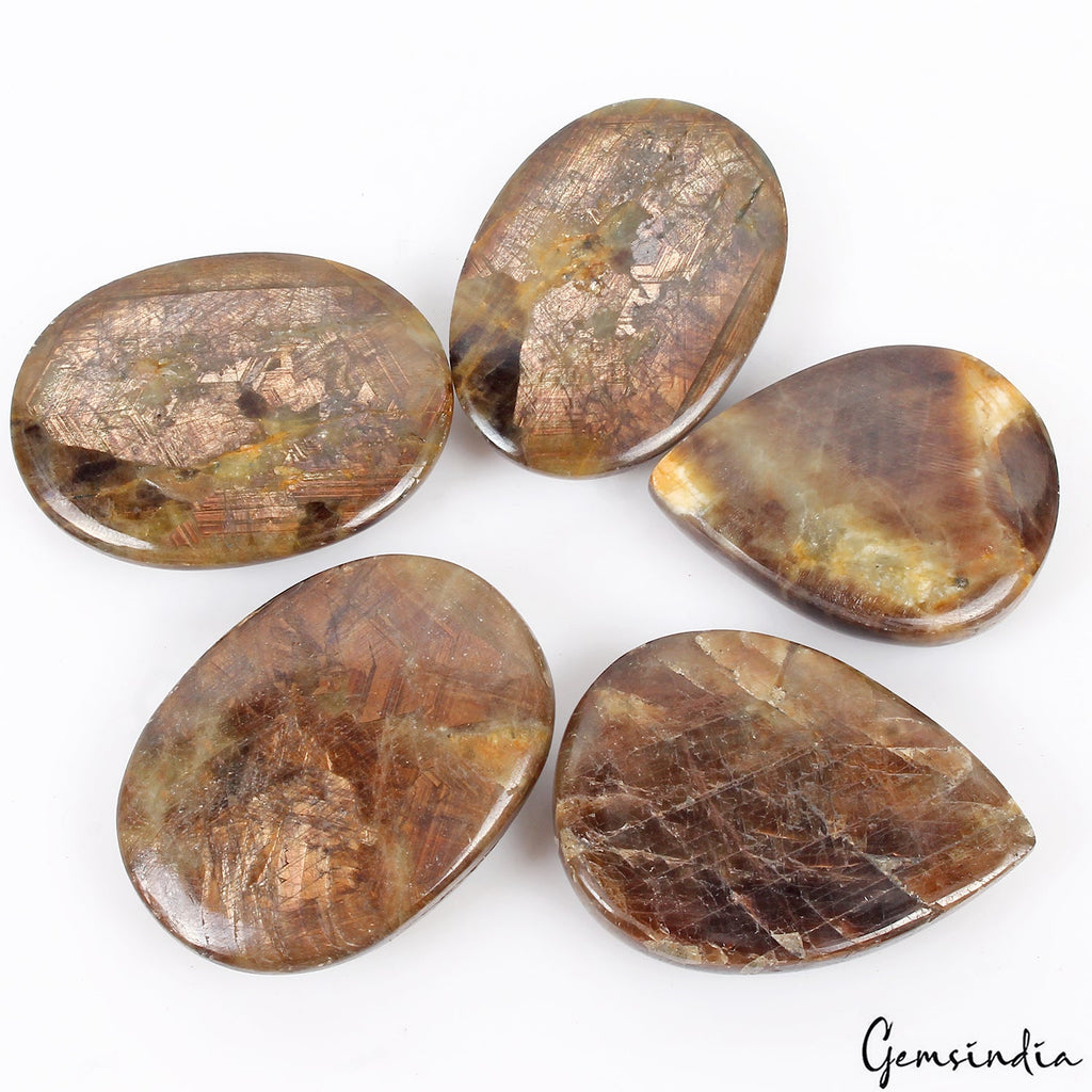1860 Ct Natural Brown Untreated Sapphire Mix Cab Loose Wholesale Gemstones~5 Pcs