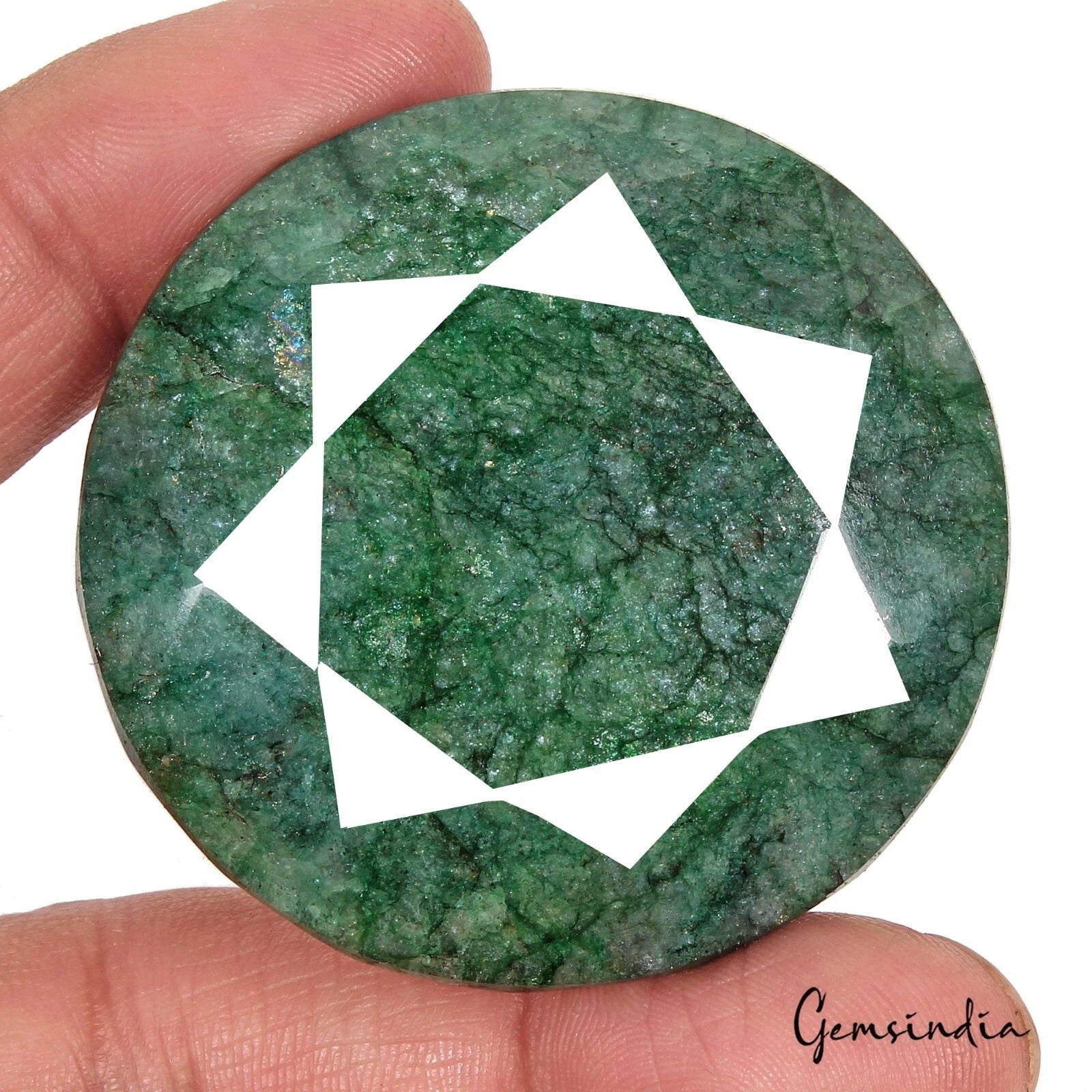 Natural Green Brazilian Emerald Round Cut Faceted Earth Mined 360 Cts Gemstone