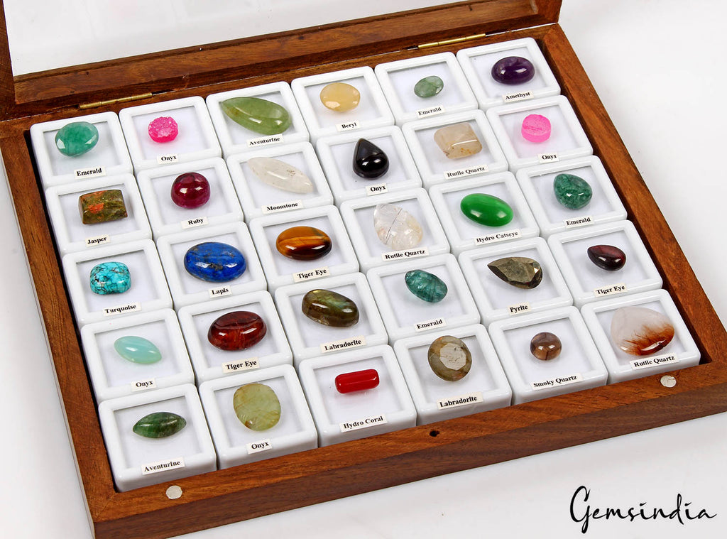 Onyx Lot, Loose Gemstone, Color Enhanced, Multi Color — 30 Pieces, 9mm to 25mm, 258.30 Ct, India