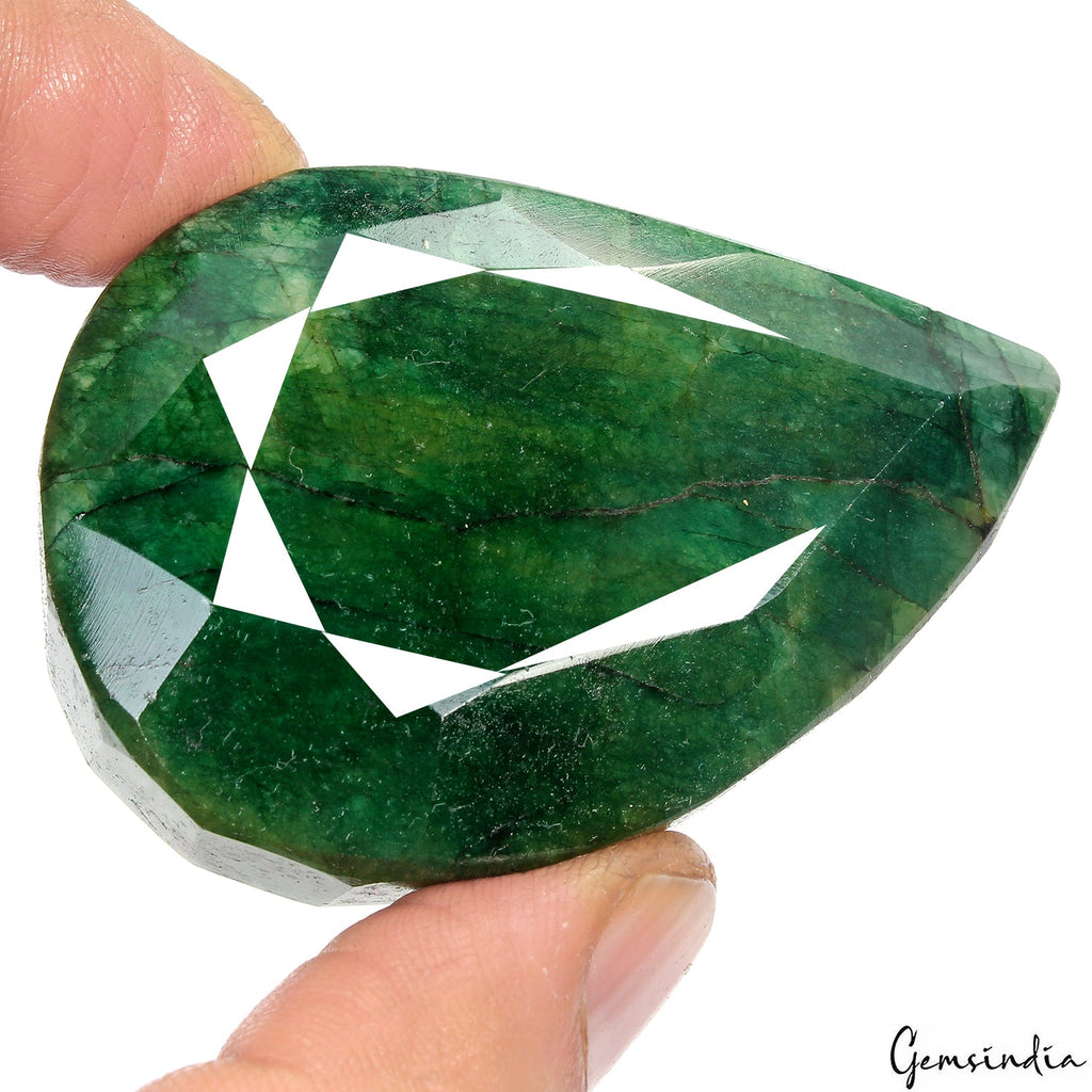 500 Ct Natural Green Emerald Fancy Faceted Earth Mined Loose Gems From Brazil