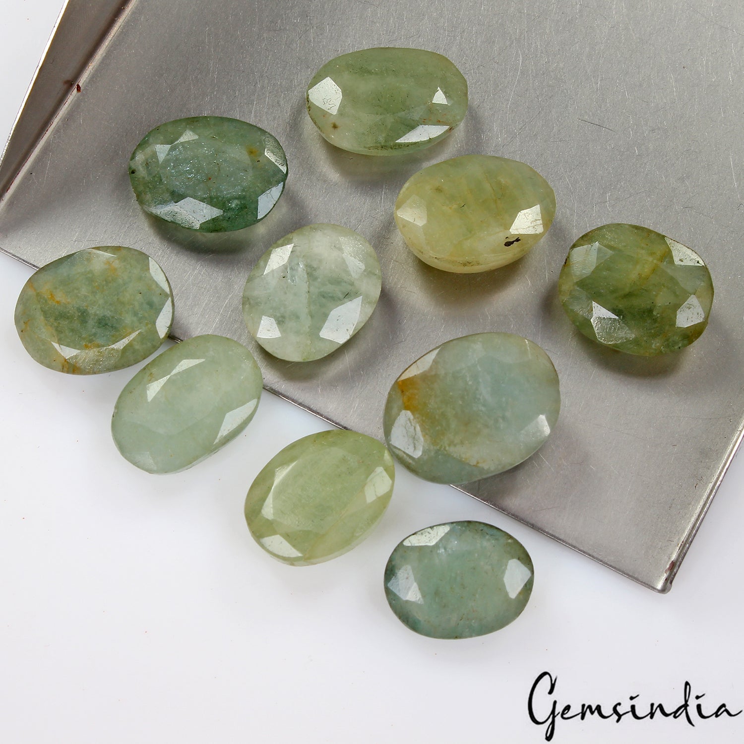 10 Pcs Natural Beryl Aquamarine 16-20mm Oval Cut Untreated Gemstones~136.70 Ct