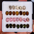 26 Pcs Natural Tourmaline 7mmx5mm Oval Cut Untreated Sparkling Loose Gemstones