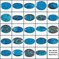 1060 Ct Natural Blue Spiderweb Turquoise Oval Cabochon Arizona Gemstone Lot 24Pc